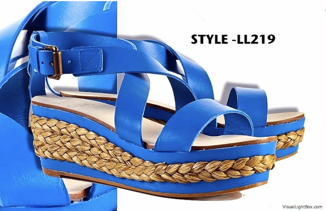 leather ladies platform Espadrille