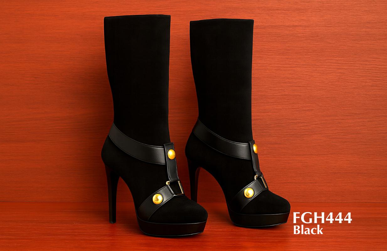 FGH444-bottes-à-talons-noires-sur-mesure