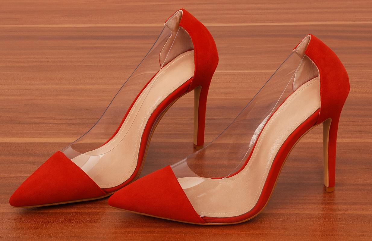 Escarpin rouge à bout pointu FGP604