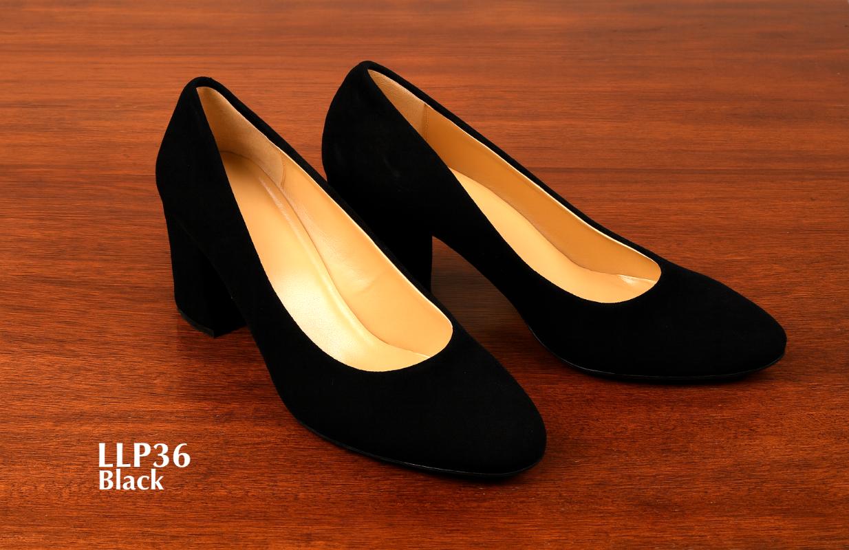 Escarpins à bout rond et talon bloc LLP36