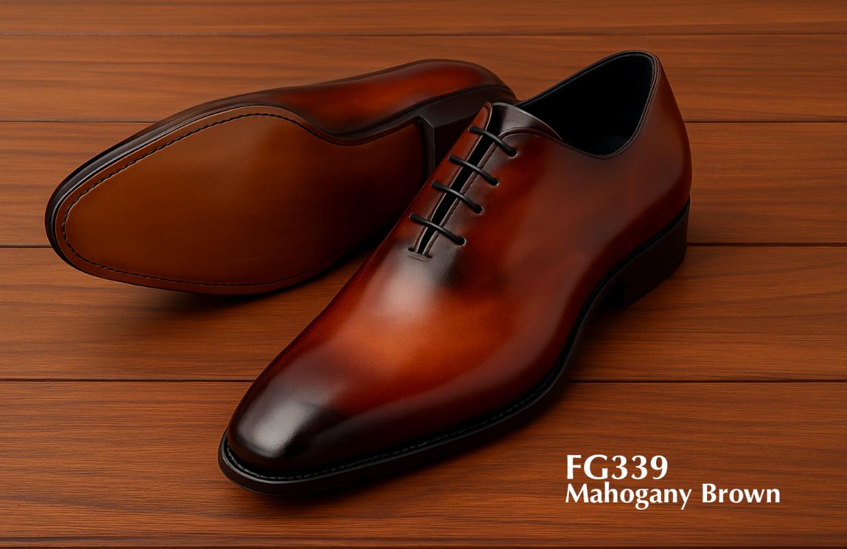 Chaussure patine bicolore peinte à la main