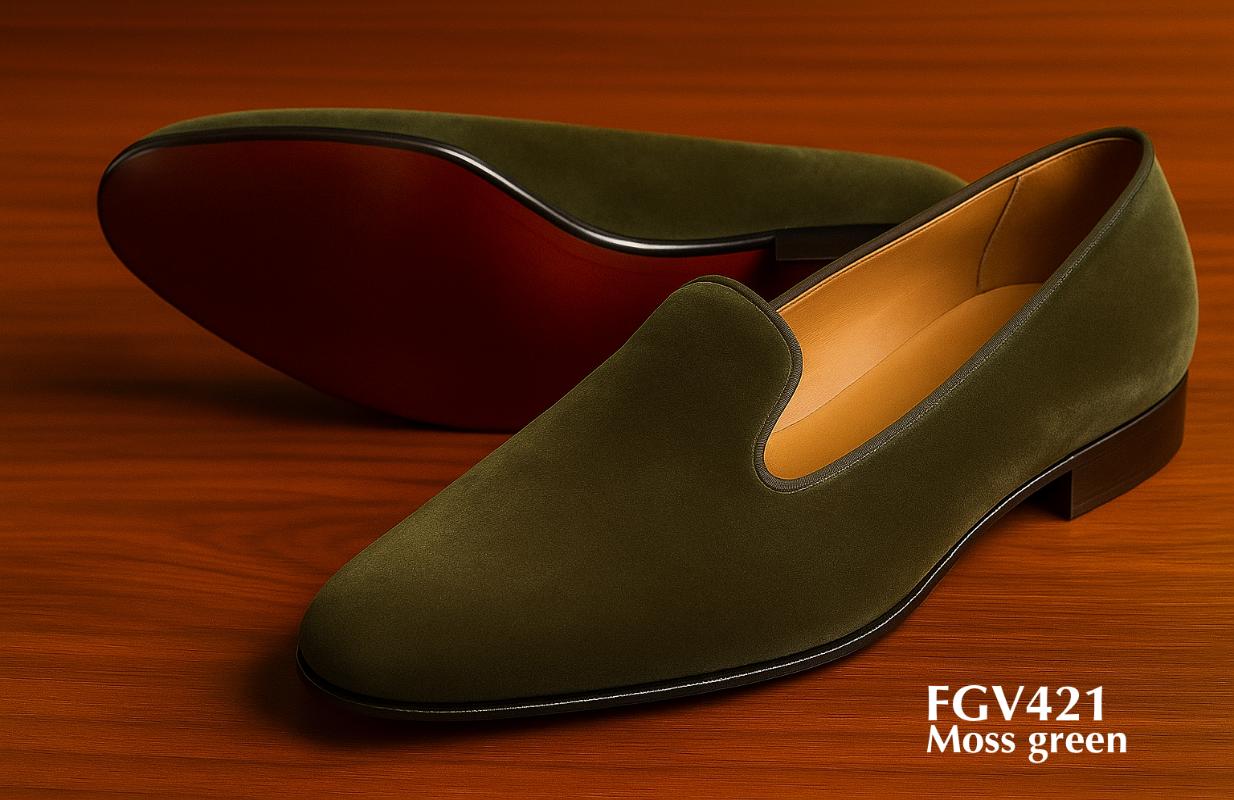 chaussons-velours-vert-mousse