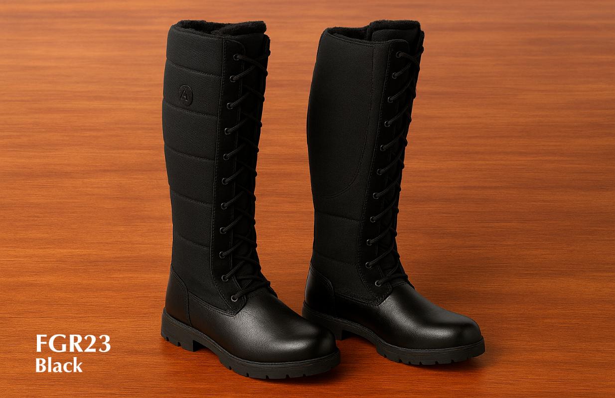 Bottes hautes personnalisées noires FGR23