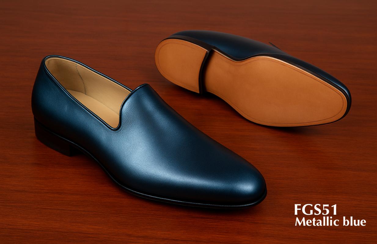 FGS51-Mocassin-Cuir-Métallique-Bleu