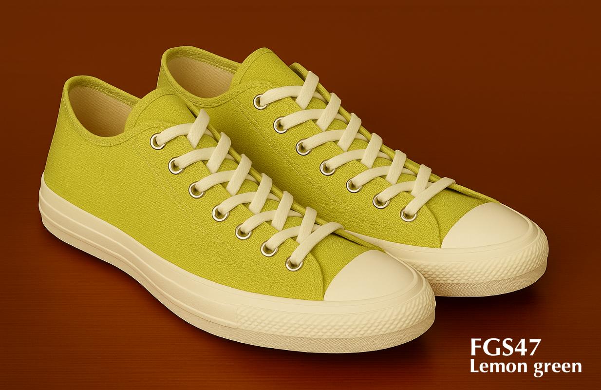 Baskets en toile vert citron FGS47